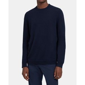 COPY - MSRP$ 295 Theory Hilles Crewneck Dark Harbor Blue 100% Cashmere Sweater …